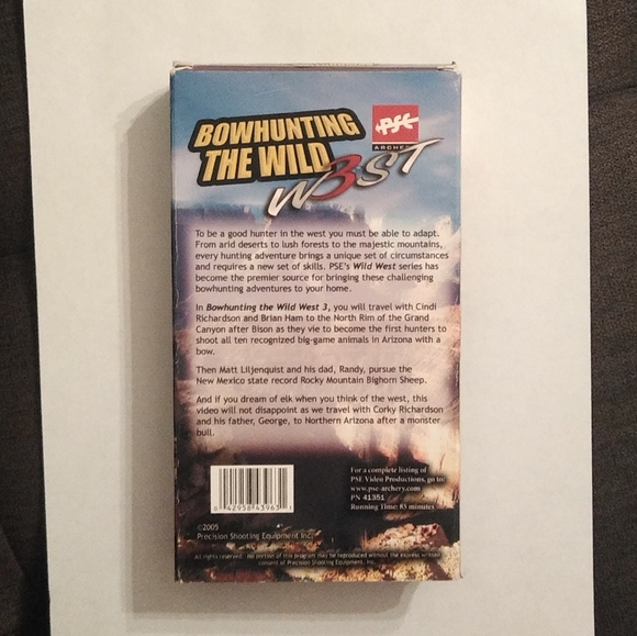 Bowhunting the Wild West 3 VHS 2005 - Picture 2 of 2